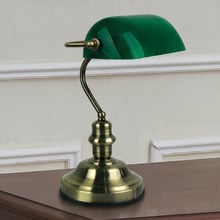 Diem Steel Touch Bankers Desk Lamp